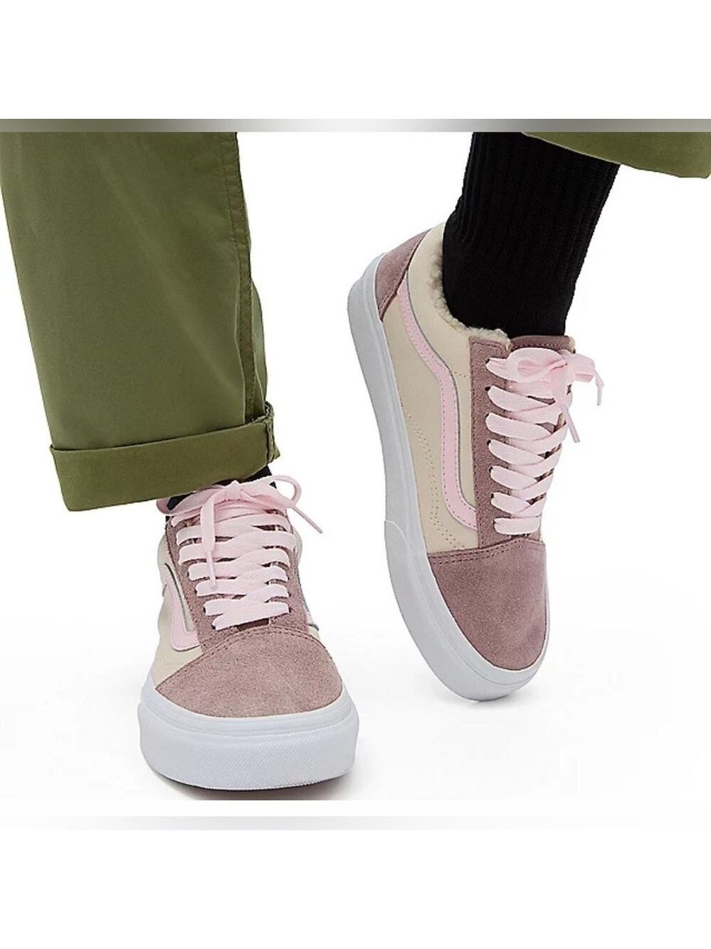 Vans Unisex Suede Sherpa Old Skool Low Top Sneakers Shoes - new